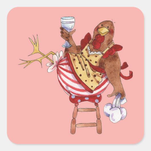 Een pauze innemen vierkante sticker (Voorkant)