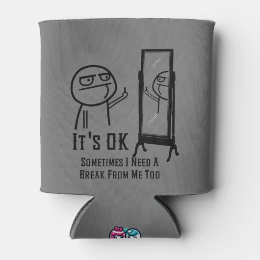 Een pauze nodig blikjeskoeler (Voorkant)