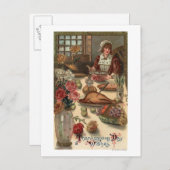 Een pelgrimdamestafel briefkaart (Voorkant / Achterkant)