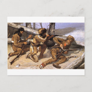 Een penseel met de Redskins van Frederic Remington Briefkaart