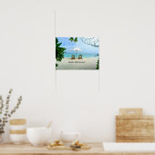 Een pensioen...ontspanning op het strand poster (Keuken)