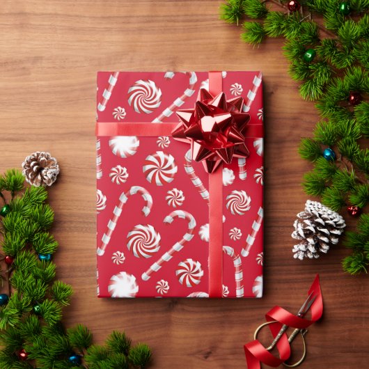 Een Peppermint Spice Series Design 1-weefselpapier Cadeaupapier (Feestdagen Geschenken)