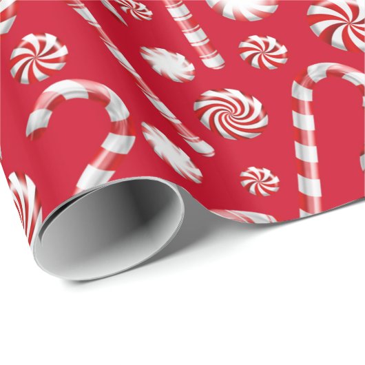 Een Peppermint Spice Series Design 1-weefselpapier Cadeaupapier (Rol Hoek)