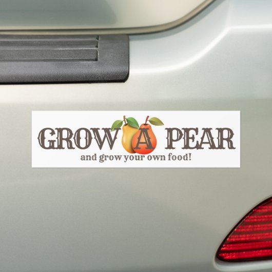Een peren kweken bumpersticker (Op auto)