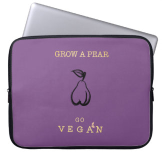 Een peren kweken - Go Vegan Laptop Hoesje Sleeve