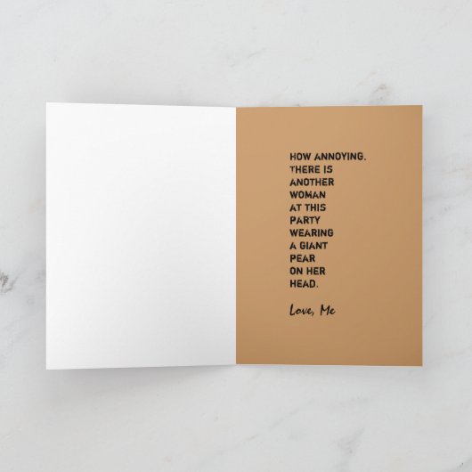 Een perenkop kaart (Binnen)