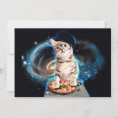 Een perfect feest! DJ Cat Invitation Kaart (Achterkant)