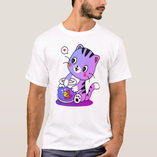 Een perfect kat ontwerp t-shirt
