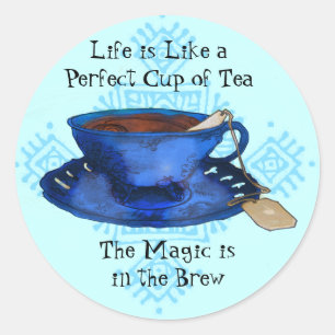 Een perfecte kop thee ronde sticker