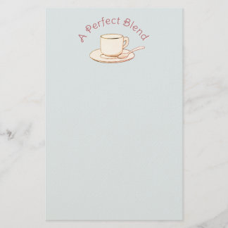 Een Perfecte Mix Elegante Crème Koffiekop Briefpapier