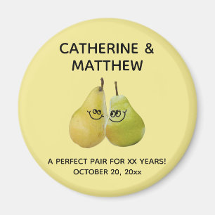 Een perfecte Paar Cartoon Par Jubileum Favor Magneet