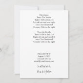 Een perfecte paar post bruiloft uitnodiging (Achterkant)