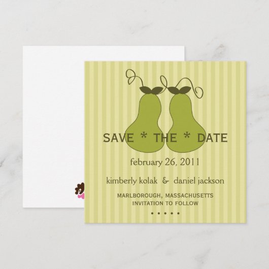 Een perfecte paring save the date (Voorkant / Achterkant)