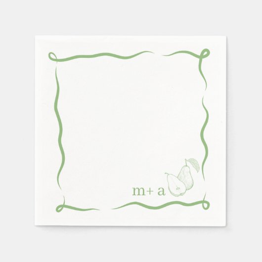 Een perfecte peer - servet (Voorkant)