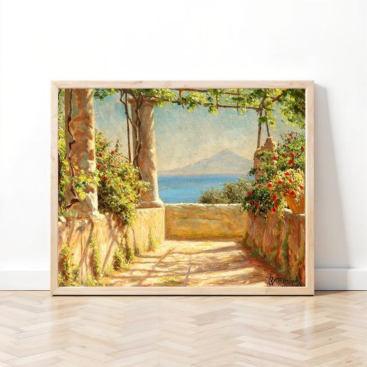 Een pergola op Capri, Emil Wennerwald Poster