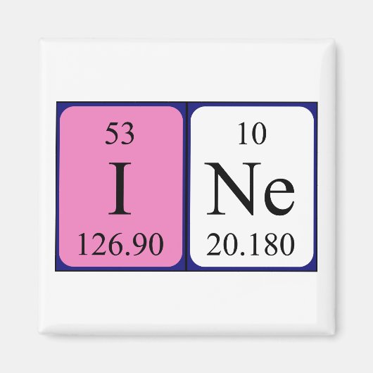Een periodieke tabelnaam magneet (Voorkant)