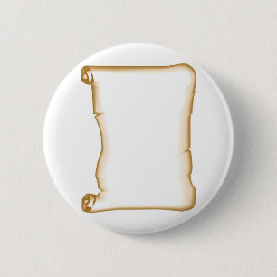 Een perkamscrol ronde button 5,7 cm