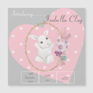 EEN PERSONALISEERDE GEBOORTEAANKONDIGING MAGNETISC