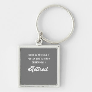 Een persoon die op maandag gelukkig is in de gevan sleutelhanger