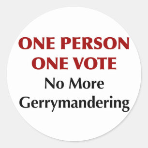 Eén persoon één stem, niet nog meer het zwartmaken ronde sticker