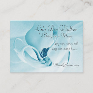 een persoonlijke kaart; Orchid Cyan & White Floral Contactkaartje