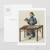 Een Pet maker, bord 51 uit 'The Costume of China', Briefkaart (Voorkant / Achterkant)