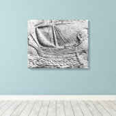 Een Phoenicisch handelsschip in Sidon Canvas Afdruk (Insitu (Houten vloer))