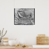 Een Phoenicisch handelsschip in Sidon Poster (Keuken)