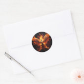 Een Phoenix herboren Ronde Sticker (Envelop)