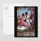 Een picknick en een Kus Briefkaart (Voorkant / Achterkant)