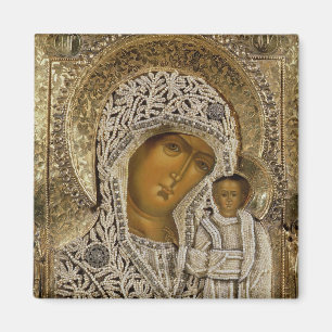 Een pictogram van de Maagd van Kazan Magneet