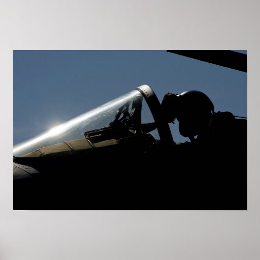 Een piloot bereidt de start voor poster (Voorkant)