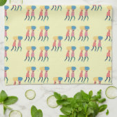 Een pilpatroon dragen theedoek (Gevouwen)