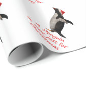 Een pinguïn is niet alleen voor kerstpapier cadeaupapier (Rol Hoek)