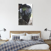 Een pintball-ronde canvas afdruk (Insitu (Slaapkamer))
