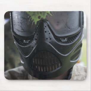 Een pintball-ronde muismat