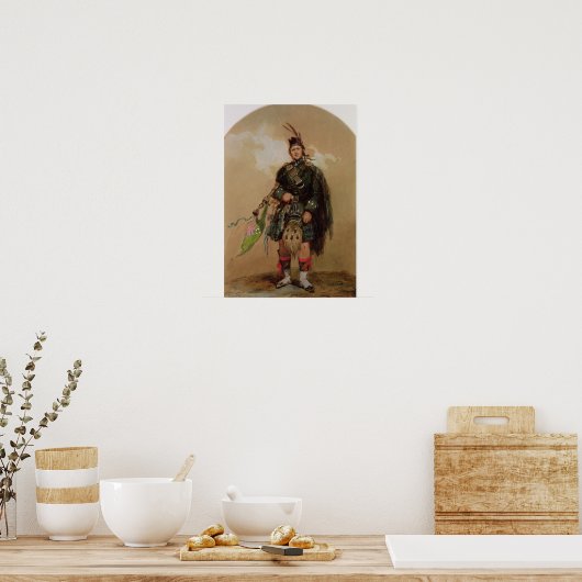 Een Piper van de 79e hooglanders in Chobham Poster (Keuken)