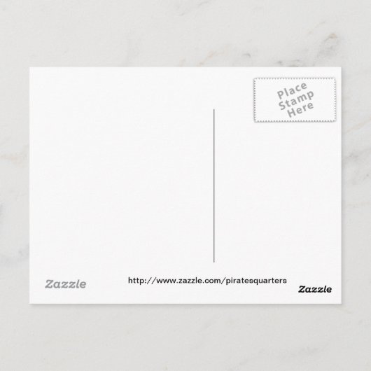 Een piraatkus briefkaart (Achterkant)