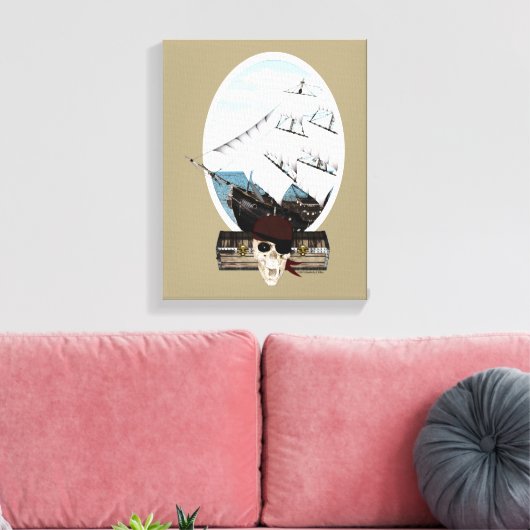 Een piraatschip canvas afdruk (Insitu (Woonkamer))
