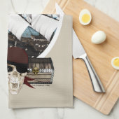 Een piraatschip theedoek (Quarter Fold)