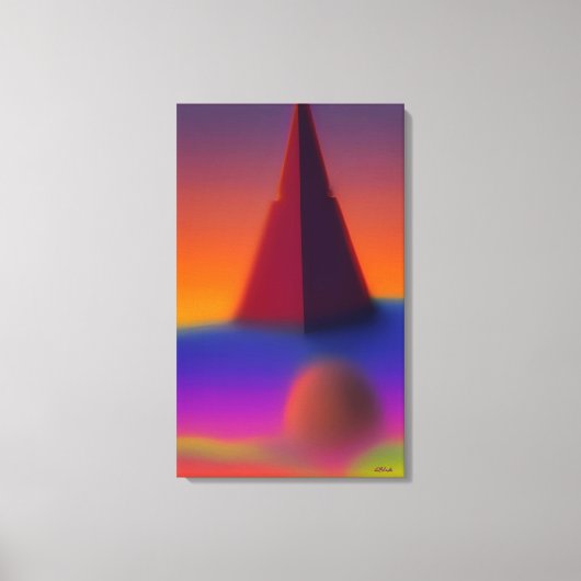 Een piramidedroom beramen canvas afdruk (Voorkant)