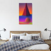 Een piramidedroom beramen canvas afdruk (Insitu (Slaapkamer))