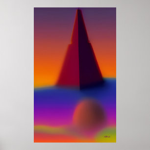 Een piramidedroom beramen poster