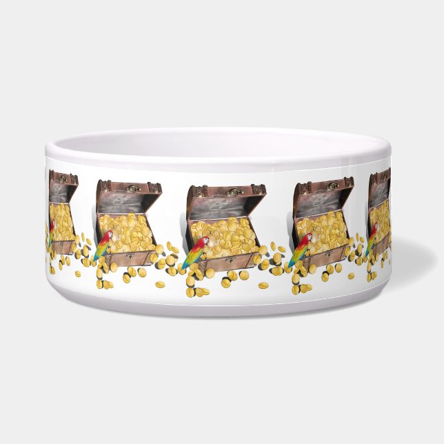 Een piraten schatkist voerbakje (Voorkant)