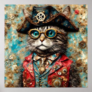 Een piratenkat poster