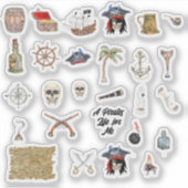 Een Piratenleven voor mij Sticker (Voorkant)