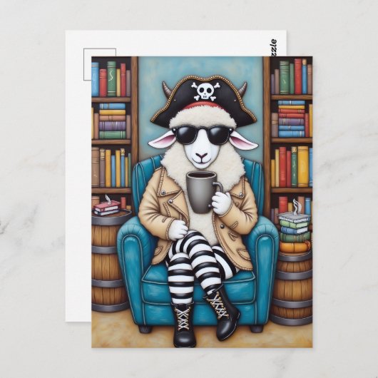 Een piratenschaap briefkaart (Voorkant / Achterkant)