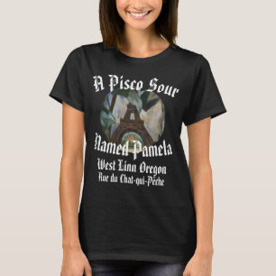 Een Pisco Sour met de naam Pamela Left Bank West L T-shirt
