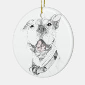 Een Pit Bull Smile Keramisch Ornament (Links)