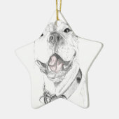Een Pit Bull Smile Keramisch Ornament (Links)